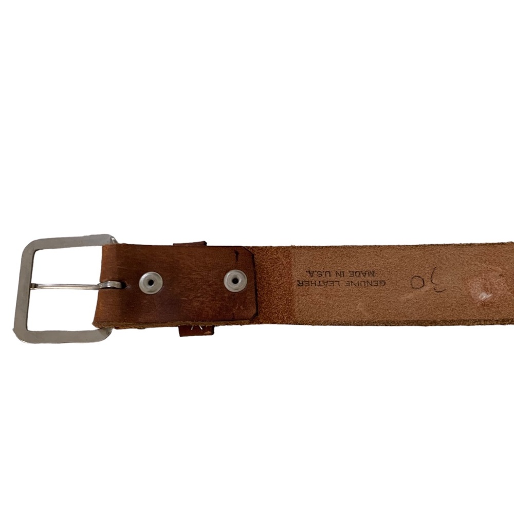 Vintage Tooled Bluegrass Music Brown Leather Belt Size 30 Made in USA - Picture 6 of 10